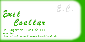 emil csellar business card